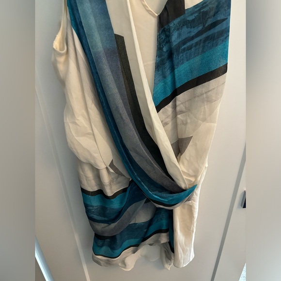 Helmut Lang 100% Silk Handkerchief Hem Mini Dress size 6 - Picture 4 of 6